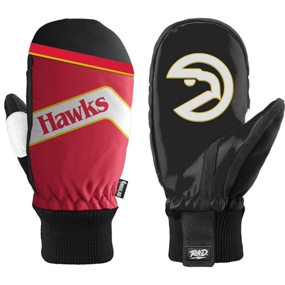 Atlanta Hawks NBA RAD Gloves Classic Snow Mittens Unisex Large Brand New